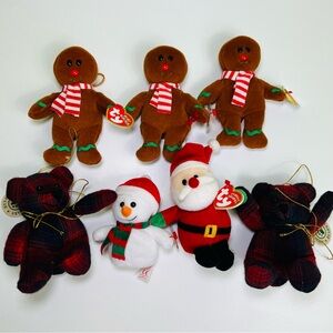 Lot of mini Christmas themed TY toys and Boyd’s Bears
